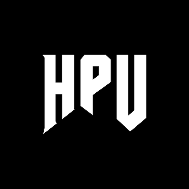 Diseño del logotipo de la empresa de tecnología HPU: combinación de colores blanco y negro HPU logotipo HPU vector HPU diseño HPU icono HPU alfabeto HPU tipografía diseño del logotipo