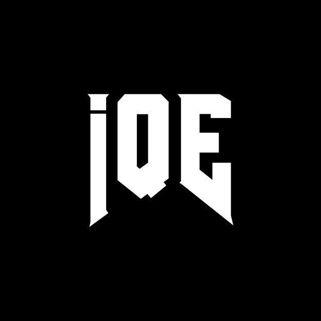 Diseño de logotipo de la empresa de tecnología IQE: combinación de colores en blanco y negro.IQE: diseño de icono de IQE.