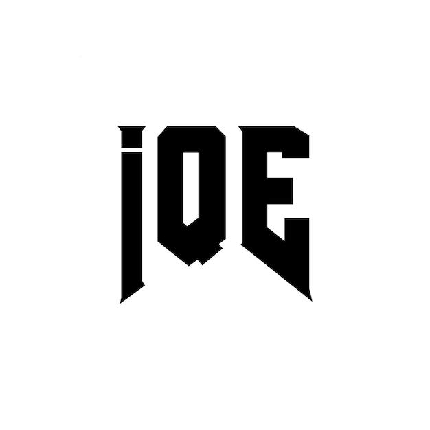 Diseño de logotipo de la empresa de tecnología IQE: combinación de colores en blanco y negro.IQE: diseño de icono de IQE.