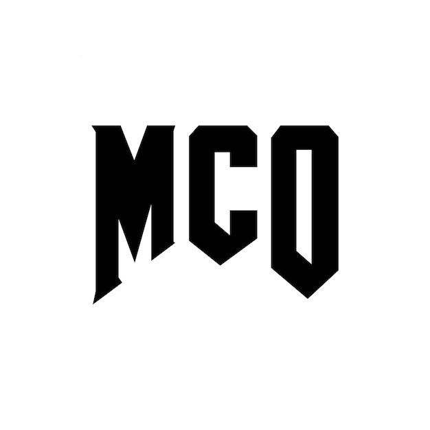 Diseño de logotipo de la empresa de tecnología MCO: combinación de colores blanco y negro MCO: diseño de logotipo MCO: icono MCO: alfabeto MCO: tipografía