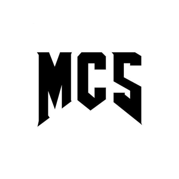 Diseño del logotipo de la empresa de tecnología MCS: combinación de colores blanco y negro MCS logotipo MCS vector MCS diseño MCS icono MCS alfabeto MCS tipografía diseño del logotipo