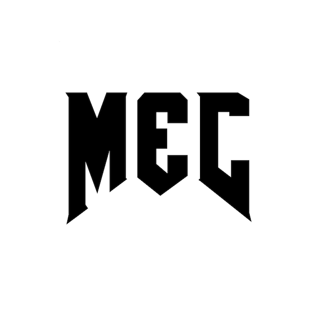 Diseño del logotipo de la empresa de tecnología MEC: combinación de colores blanco y negro MEC logotipo MEC vector MEC diseño MEC icono MEC alfabeto MEC tipografía diseño del logotipo