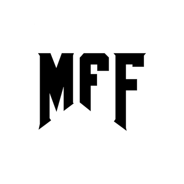 Diseño del logotipo de la empresa de tecnología MFF: combinación de colores blanco y negro MFF logotipo MFF vector MFF diseño MFF icono MFF alfabeto MFF tipografía diseño del logotipo