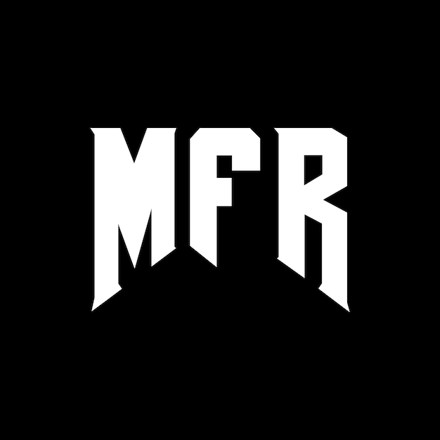 Diseño de logotipo de la empresa de tecnología MFR: combinación de colores blanco y negro MFR: diseño de logotipo MFR: icono MFR: alfabeto MFR: tipografía MFR