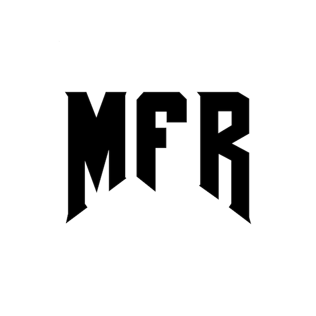 Diseño de logotipo de la empresa de tecnología MFR: combinación de colores blanco y negro MFR: diseño de logotipo MFR: icono MFR: alfabeto MFR: tipografía MFR