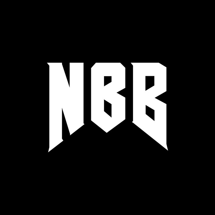 Vector diseño de logotipo de la empresa de tecnología nbb: combinación de colores blanco y negro nbb logotipo nbb vector nbb diseño nbb icono nbb alfabeto nbb tipografía nbb diseño de logotipo