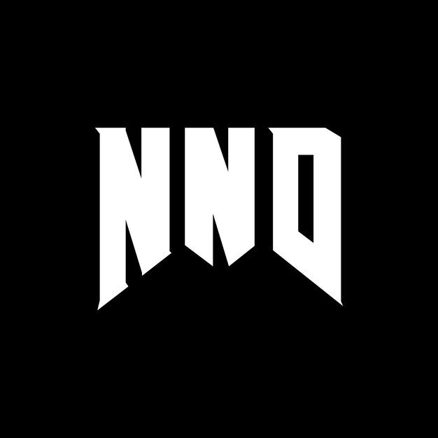 Diseño de logotipo de la empresa de tecnología NND: combinación de colores blanco y negro NND: diseño de logotipo NND: icono NND: alfabeto NND: tipografía NND