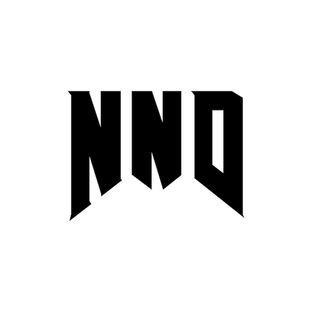 Diseño de logotipo de la empresa de tecnología NND: combinación de colores blanco y negro NND: diseño de logotipo NND: icono NND: alfabeto NND: tipografía NND