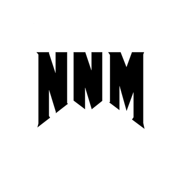 Diseño del logotipo de la empresa de tecnología NNM: combinación de colores blanco y negro NNM logotipo NNM vector NNM diseño NNM icono NNM alfabeto NNM tipografía diseño del logotipo
