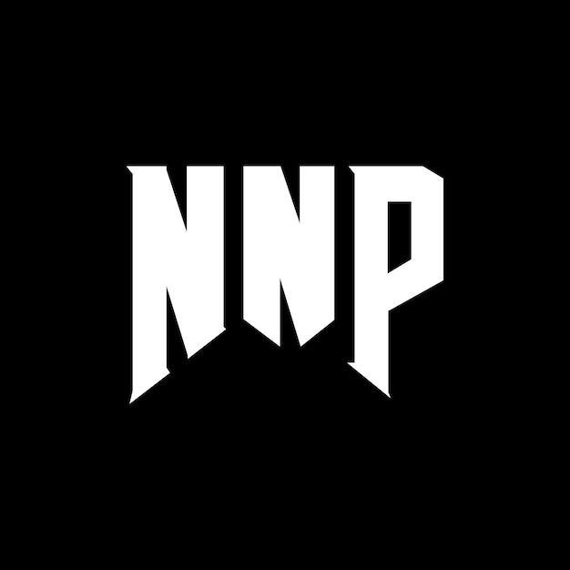 Diseño del logotipo de la empresa de tecnología NNP: combinación de colores blanco y negro NNP logotipo NNP vector NNP diseño NNP icono NNP alfabeto NNP tipografía diseño del logotipo