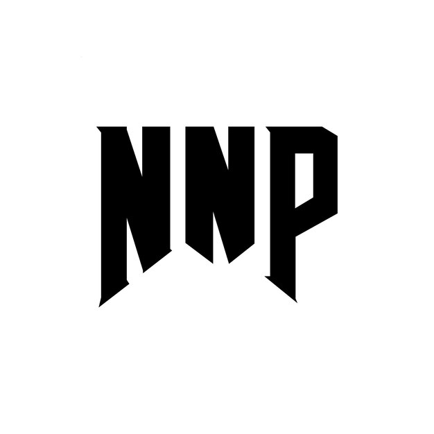 Diseño del logotipo de la empresa de tecnología NNP: combinación de colores blanco y negro NNP logotipo NNP vector NNP diseño NNP icono NNP alfabeto NNP tipografía diseño del logotipo
