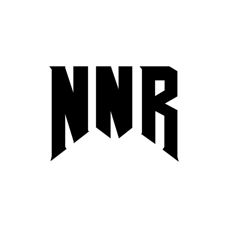 Vector diseño de logotipo de la empresa de tecnología nnr: combinación de colores blanco y negro nnr: diseño de logotipo nnr: icono nnr: alfabeto nnr: tipografía nnr