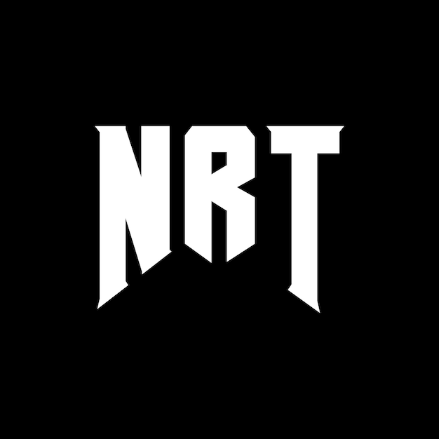 Diseño del logotipo de la empresa de tecnología NRT: combinación de colores blanco y negro NRT logotipo NRT vector NRT diseño NRT icono NRT alfabeto NRT tipografía diseño del logotipo