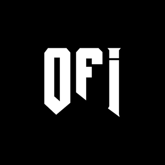 Diseño del logotipo de la empresa de tecnología OFI: combinación de colores blanco y negro OFI: Vector OFI: Icon OFI: Alfabeto OFI: Tipografía
