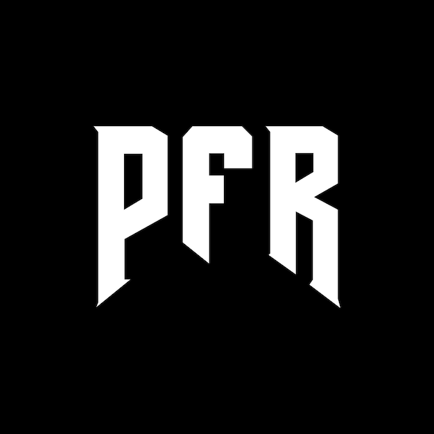 Diseño del logotipo de la empresa de tecnología PFR: combinación de colores blanco y negro PFR: diseño del logotipo PFR: icono PFR: alfabeto PFR: tipografía PFR: logotipo Pfr: diseño de la marca Pfr.