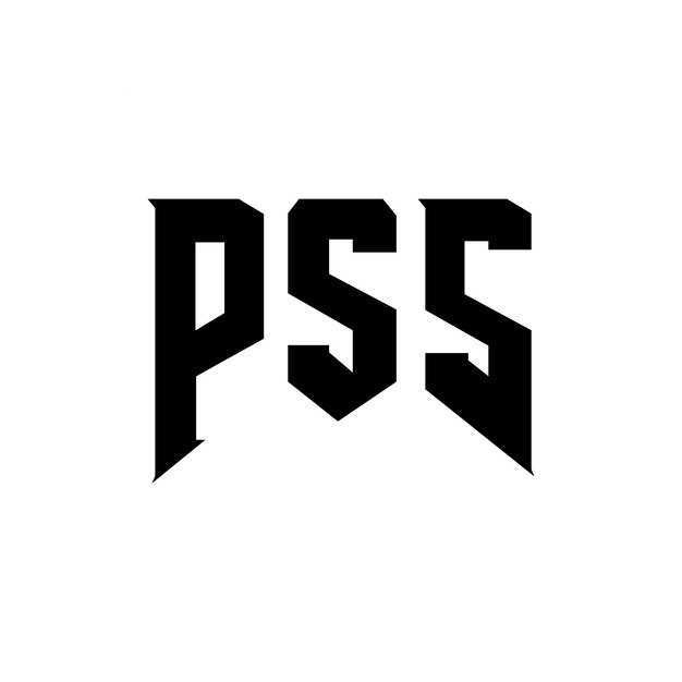 Diseño del logotipo de la empresa de tecnología PSS: combinación de colores blanco y negro PSS logotipo PSS vector PSS diseño PSS icono PSS alfabeto PSS tipografía diseño del logotipo