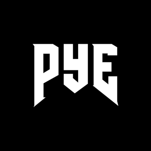 Diseño de logotipo de la empresa de tecnología PYE Diseño de Logotipo de PYE combinación de colores blanco y negro PYE Logotipo PYE vector PYE diseño PYE icono PYE alfabeto PYE tipografía diseño de logotipo