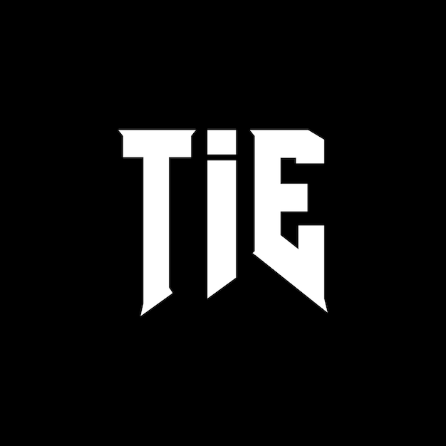 Diseño de logotipo de la empresa de tecnología TIE: combinación de colores blanco y negro TIE: diseño de logotipo TIE: icono TIE: alfabeto TIE: tipografía TIE