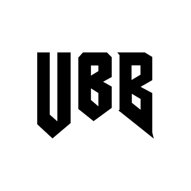 Diseño de logotipo de la empresa de tecnología UBB: combinación de colores blanco y negro UBB: diseño de logotipo UBB: icono UBB: alfabeto UBB: tipografía UBB
