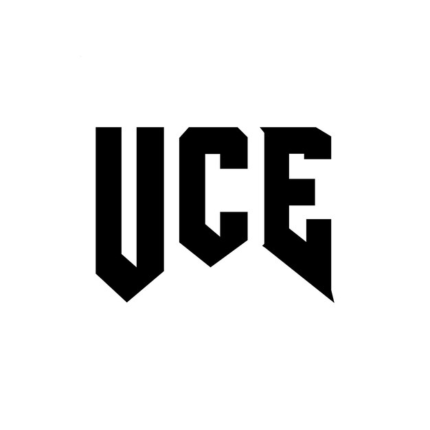 Diseño del logotipo de la empresa de tecnología UCE: combinación de colores blanco y negro UCE logotipo UCE vector UCE diseño UCE icono UCE alfabeto UCE tipografía diseño del logotipo