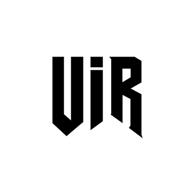 Diseño del logotipo de la empresa de tecnología UIR: combinación de colores blanco y negro, diseño del logotipo UIR, diseño del icono UIR, del vector UIR, de la tipografía UIR.