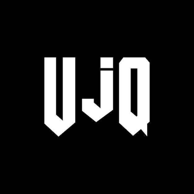 El diseño del logotipo de la empresa de tecnología UJQ: combinación de colores en blanco y negro UJQ logotipo UJQ vector UJQ diseño UJQ icono UJQ alfabeto UJQ tipografía diseño de logotipo