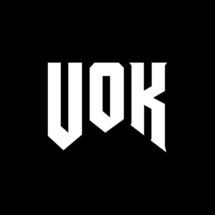 Vector diseño del logotipo de la empresa de tecnología uok: combinación de colores blanco y negro uok: logotipo uok: vector uok: diseño uok: icono uok: alfabeto uok: tipografía