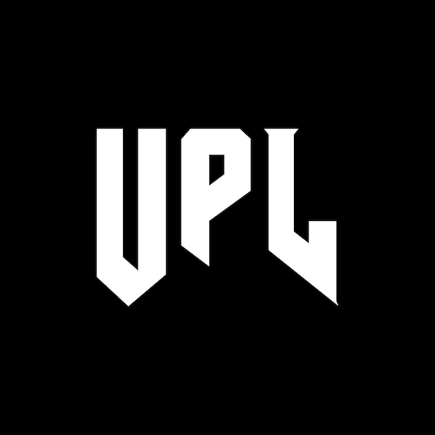 Diseño del logotipo de la empresa de tecnología UPL: combinación de colores blanco y negro UPL: diseño del logotipo UPL: icono UPL: alfabeto UPL: tipografía UPL