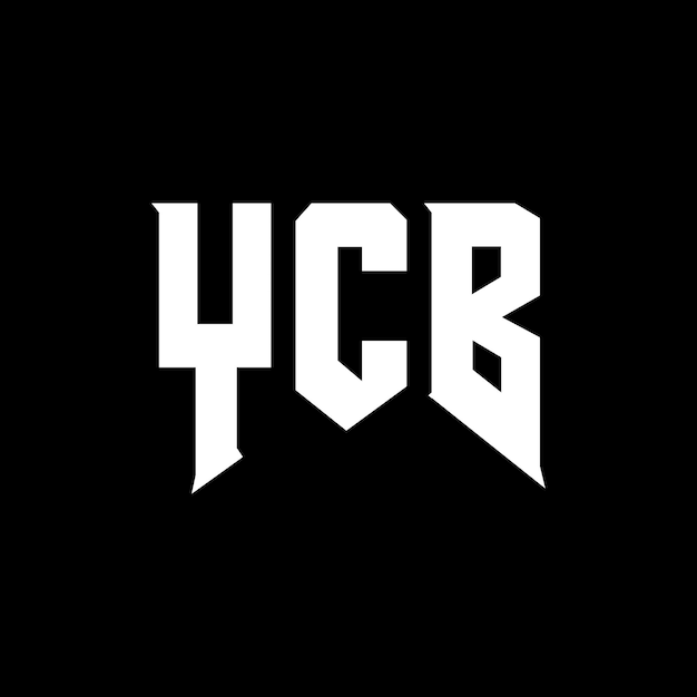 Diseño de logotipo de la empresa de tecnología YCB, combinación de colores blanco y negro, diseño de logotipo YCB, diseño de icono YCB, y diseño de tipografía YCB.