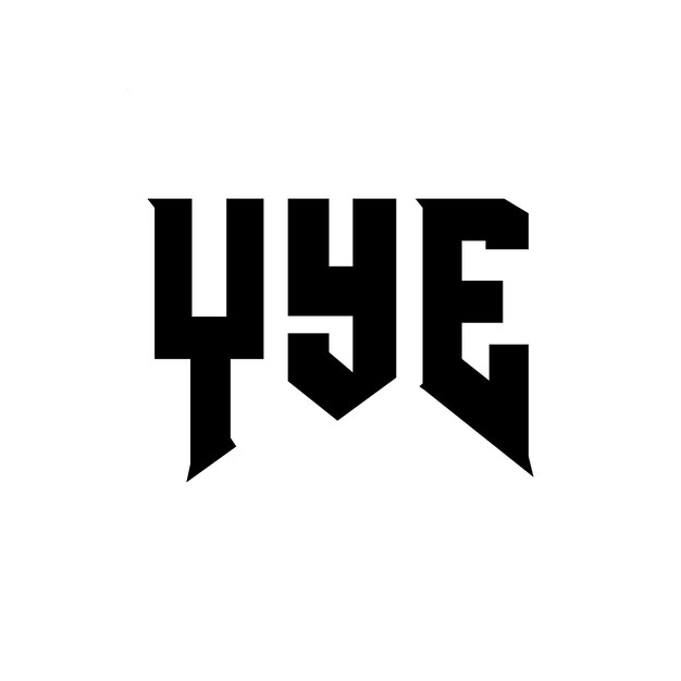 Diseño de logotipo de la empresa de tecnología YYE diseño de logotipo en blanco y negro combinación de colores YYE logotipo YYE vector YYE diseño del icono YYE alfabeto YYE tipografía diseño del logotipo