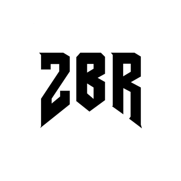 Diseño del logotipo de la empresa de tecnología ZBR: combinación de colores blanco y negro ZBR: diseño del logotipo ZBR: icono ZBR: alfabeto ZBR: tipografía