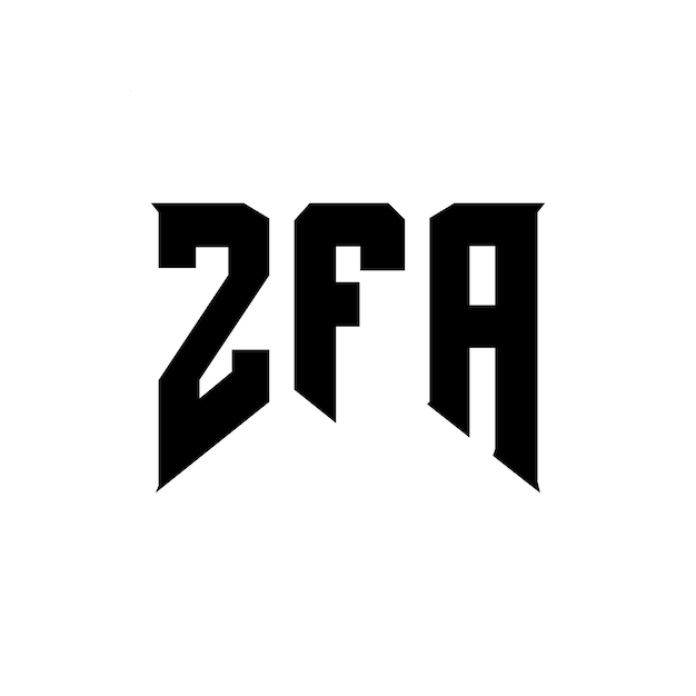 Diseño de logotipo de la empresa de tecnología ZFA: combinación de colores blanco y negro ZFA logotipo ZFA vector ZFA diseño ZFA icono ZFA alfabeto ZFA tipografía diseño de logotipo
