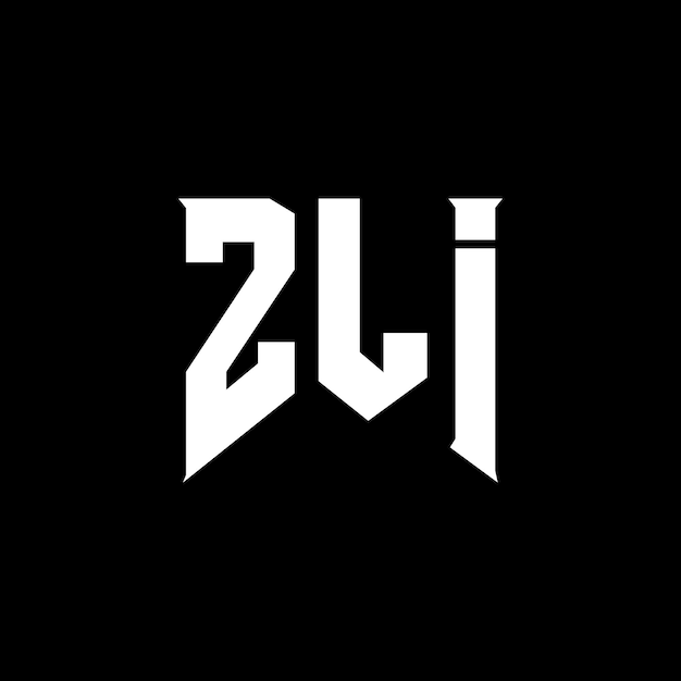 Diseño del logotipo de la empresa de tecnología ZLI: combinación de colores blanco y negro ZLI: diseño del logotipo ZLI: icono ZLI: alfabeto ZLI: tipografía ZLI: logotipo ZLi