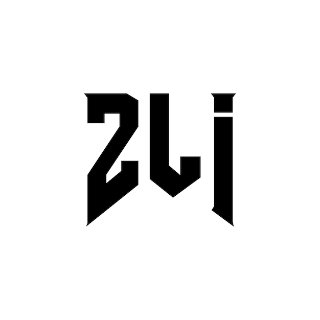 Diseño del logotipo de la empresa de tecnología ZLI: combinación de colores blanco y negro ZLI: diseño del logotipo ZLI: icono ZLI: alfabeto ZLI: tipografía ZLI: logotipo ZLi