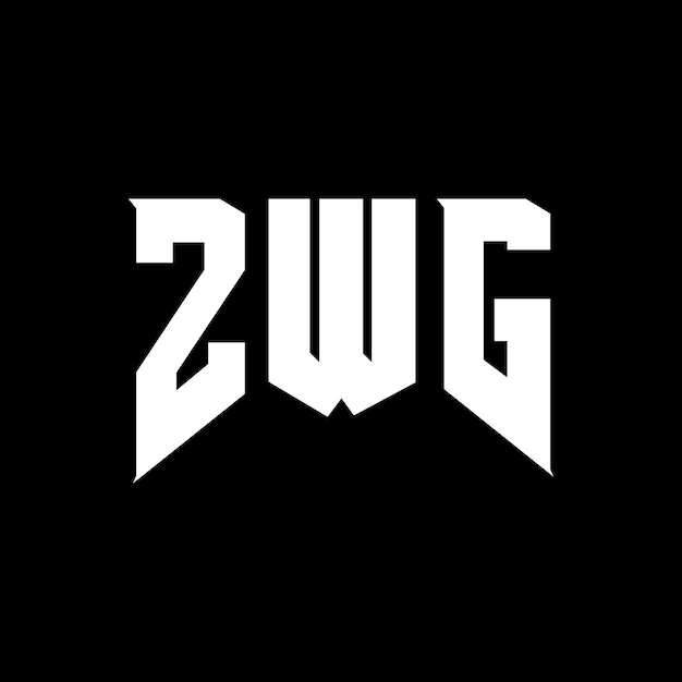 Diseño de logotipo de la empresa de tecnología ZWG: combinación de colores blanco y negro ZWG: logotipo ZWG: vector ZWG: diseño ZWG: icono ZWG: alfabeto ZWG: tipografía ZWG: