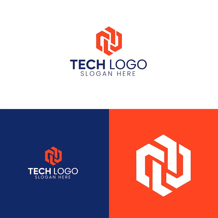 Vector diseño de logotipo de empresa de tecnología