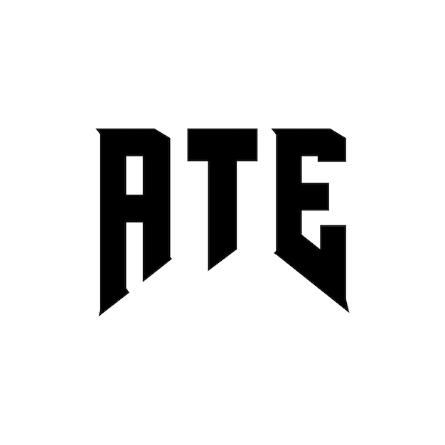 Diseño del logotipo de la empresa tecnológica ATE: combinación de colores blanco y negro ATE logotipo ATE vector ATE diseño ATE icono ATE alfabeto ATE tipografía diseño del logotipo