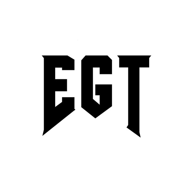 Diseño del logotipo de la empresa tecnológica EGT: combinación de colores blanco y negro EGT: Vector EGT: Diseño del icono EGT: Alfabeto EGT: diseño del logotipo