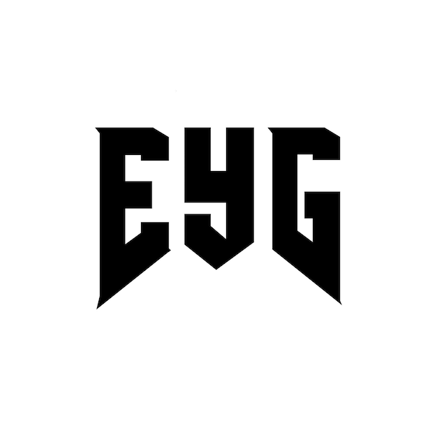 Diseño del logotipo de la empresa tecnológica EYG, combinación de colores blanco y negro, diseño del logotipo EYG, diseño del icono EYG, tipografía EYG.