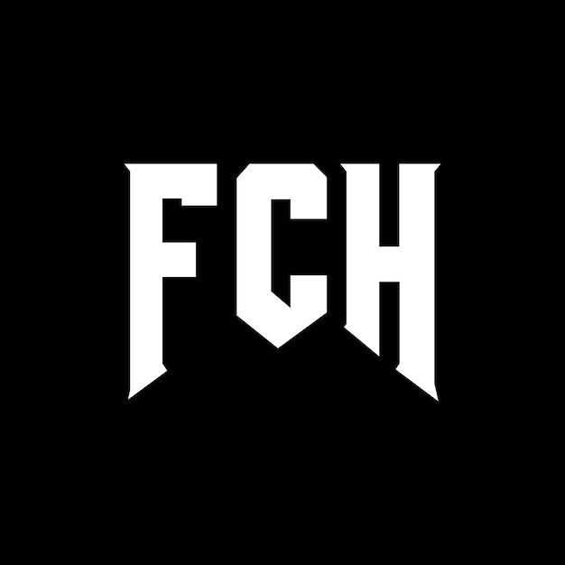 Diseño del logotipo de la empresa tecnológica FCH: combinación de colores blanco y negro FCH: diseño del logotipo FCH: icono FCH: alfabeto FCH: tipografía FCH: logotipo FCh: diseño del símbolo FCH: símbolo FCH.