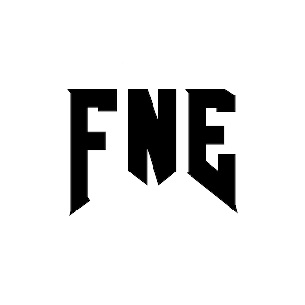 Diseño del logotipo de la empresa tecnológica FNE: combinación de colores blanco y negro FNE: diseño del logotipo FNE: icono FNE: alfabeto FNE: tipografía FNE