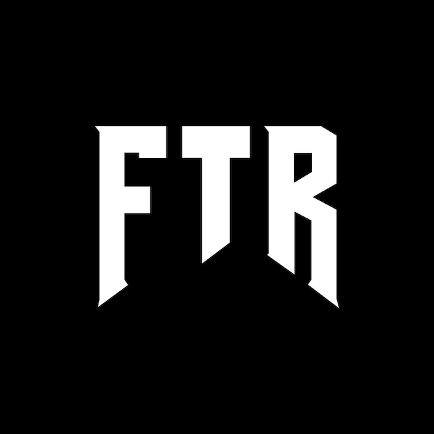 Diseño del logotipo de la empresa tecnológica FTR: combinación de colores blanco y negro FTR: diseño del logotipo FTR: icono FTR: alfabeto FTR: tipografía FTR
