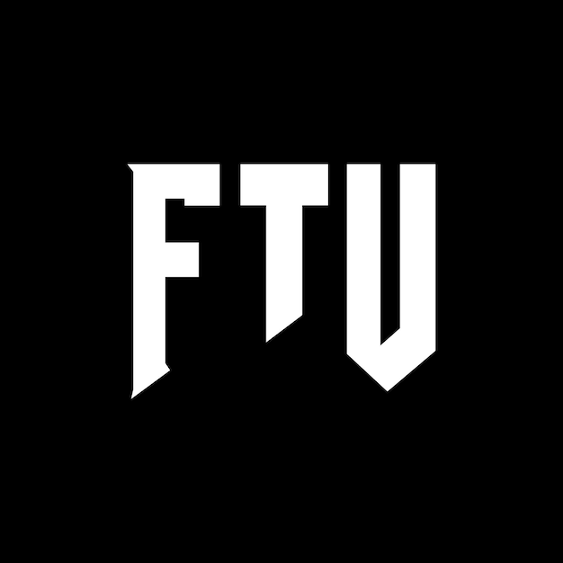 Diseño del logotipo de la empresa tecnológica FTU: combinación de colores blanco y negro FTU logotipo FTU vector FTU diseño FTU icono FTU alfabeto FTU tipografía diseño del logotipo