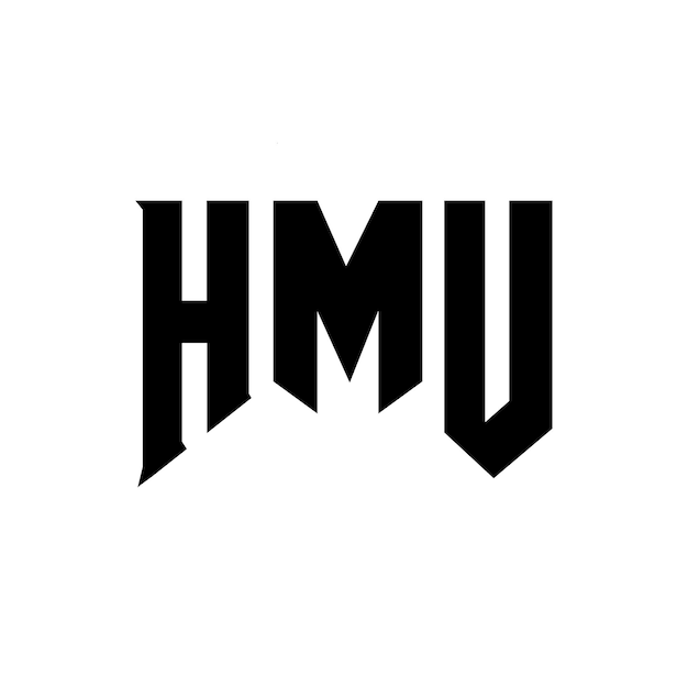 Diseño del logotipo de la empresa tecnológica HMU: combinación de colores blanco y negro HMU: diseño del logotipo HMU: icono HMU: alfabeto HMU: tipografía