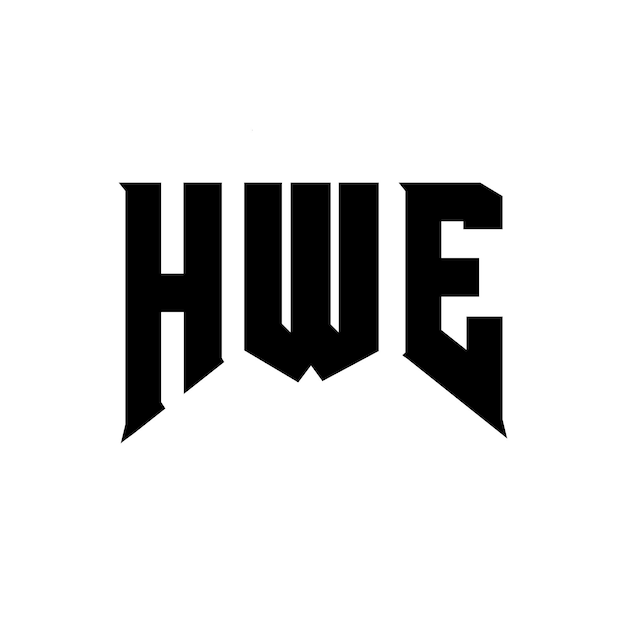 Diseño del logotipo de la empresa tecnológica HWE: combinación de colores blanco y negro HWE logotipo HWE vector HWE diseño HWE icono HWE alfabeto HWE tipografía diseño del logotipo
