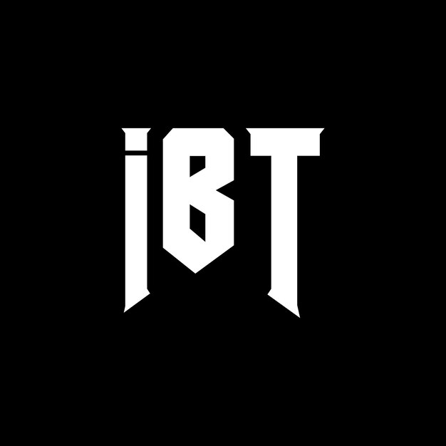 Diseño del logotipo de la empresa tecnológica IBT: combinación de colores blanco y negro IBT: diseño del logotipo IBT: icono IBT: alfabeto IBT: tipografía