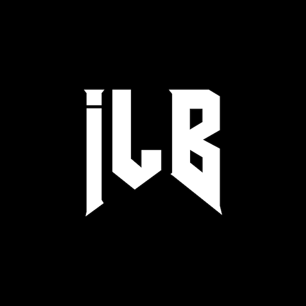 Diseño de logotipo de la empresa tecnológica ILB: combinación de colores en blanco y negro ILB: diseño de logotipo ILB: icono ILB: alfabeto ILB: tipografía ILB: logotipo