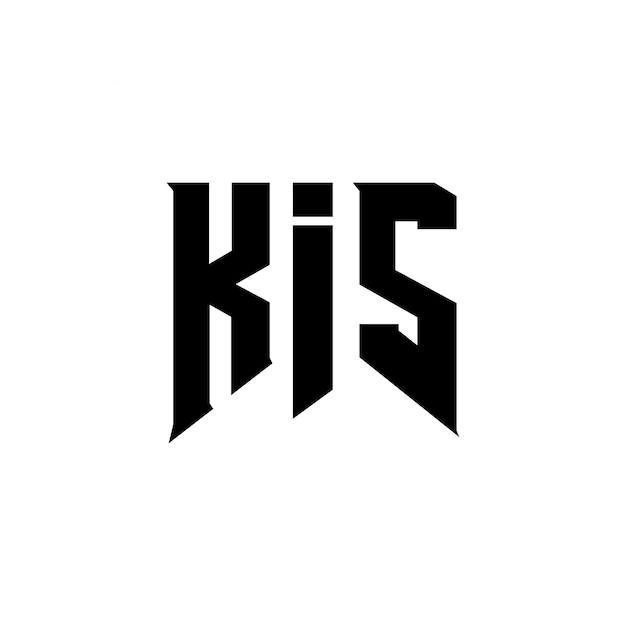Diseño del logotipo de la empresa tecnológica KIS: combinación de colores en blanco y negro KIS: diseño del logotipo KIS: icono KIS: alfabeto KIS: tipografía KIS: logotipo