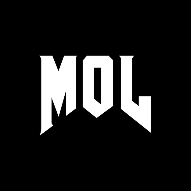 Diseño del logotipo de la empresa tecnológica MOL: combinación de colores blanco y negro MOL: diseño de logotipo MOL: icono MOL: alfabeto MOL: tipografía MOL: logotipo MOR: diseño de MOL: ícono MOL