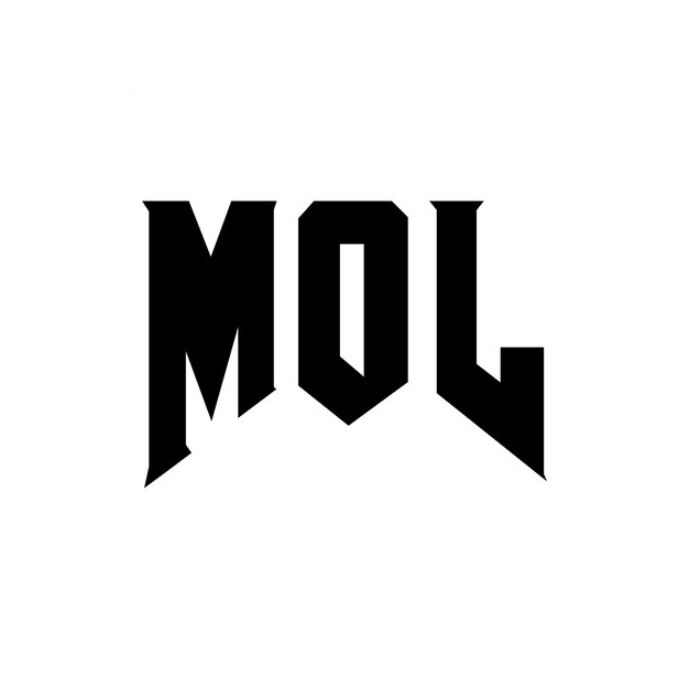 Diseño del logotipo de la empresa tecnológica MOL: combinación de colores blanco y negro MOL: diseño de logotipo MOL: icono MOL: alfabeto MOL: tipografía MOL: logotipo MOR: diseño de MOL: ícono MOL